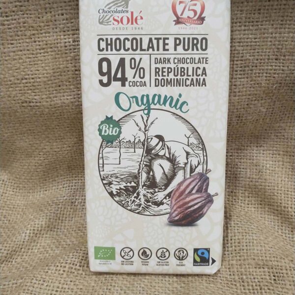 Sole Chocolate negro 94% - DeTarros Productos a granel