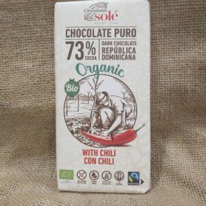 Chocolate negro 73% chili - DeTarros Productos a granel
